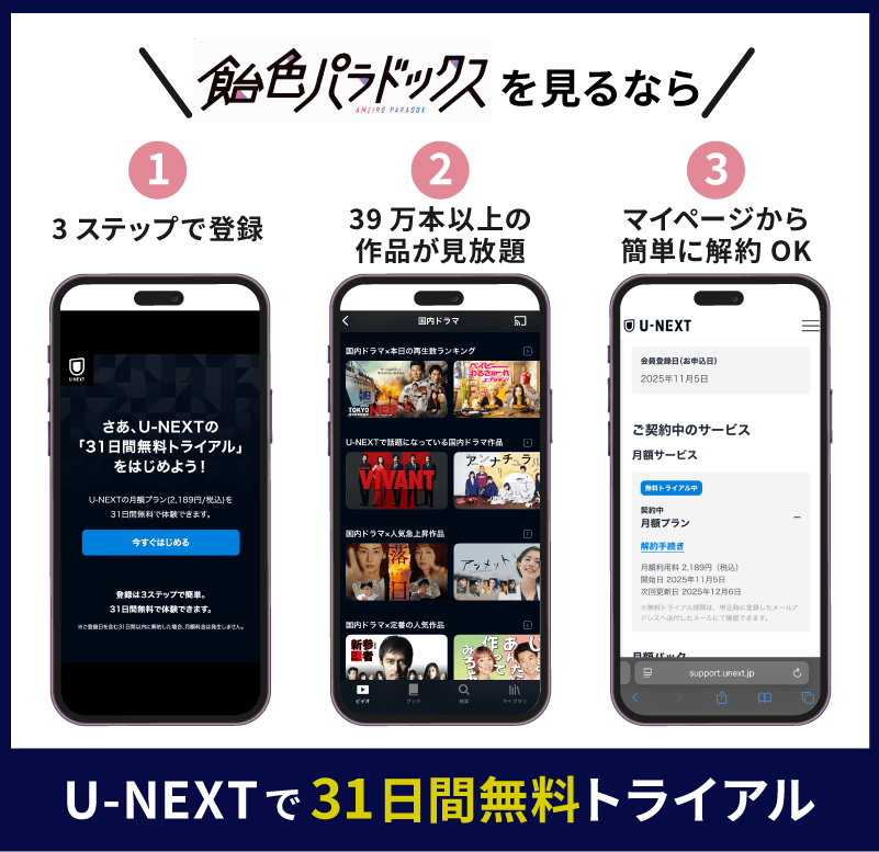 U-NEXT 飴色パラドックス