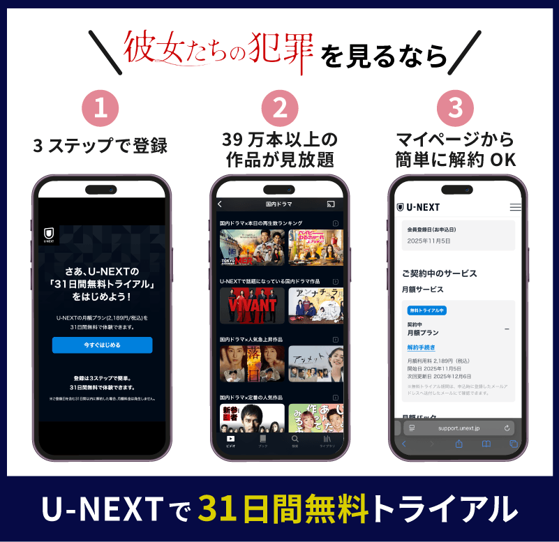 U-NEXT 彼女たちの犯罪