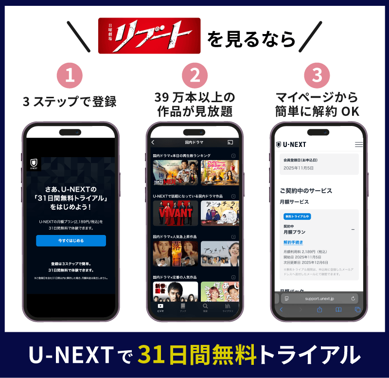 U-NEXT リブート
