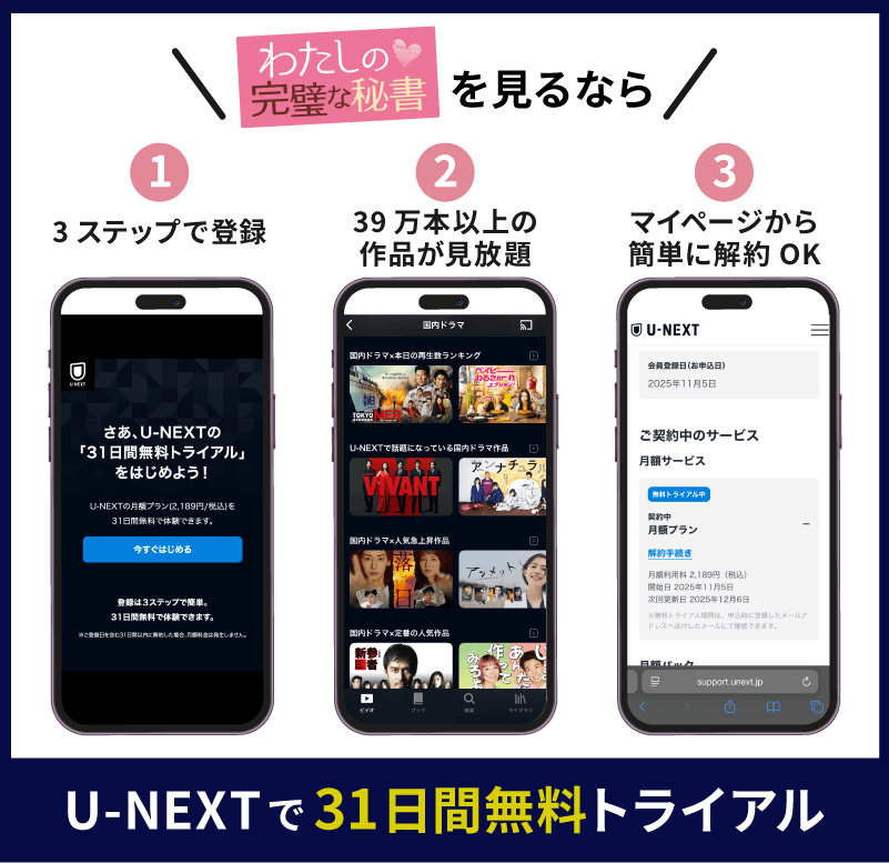 U-NEXT わたしの完璧な秘書
