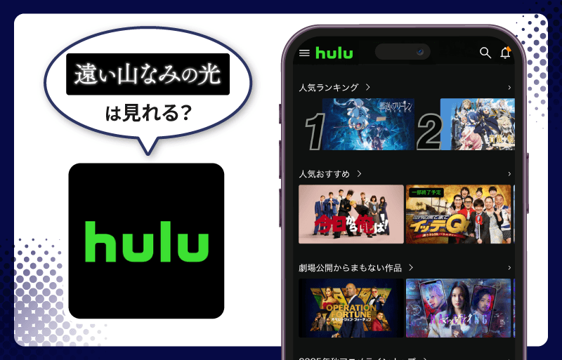 遠い山なみの光　Hulu
